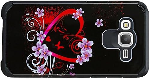 Galaxy Wireless GW Compatible for Samsung Galaxy Grand Prime Case, Galaxy Go Prime [Shock Absorption] Hybrid Dual Layer Protective Cover for Galaxy Go Prime Phone Case, Hot Pink Hearts