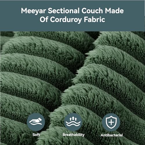 Image of 110 inch Cloud Modular Sectional Sofa, Olive Green | Boneless Couch