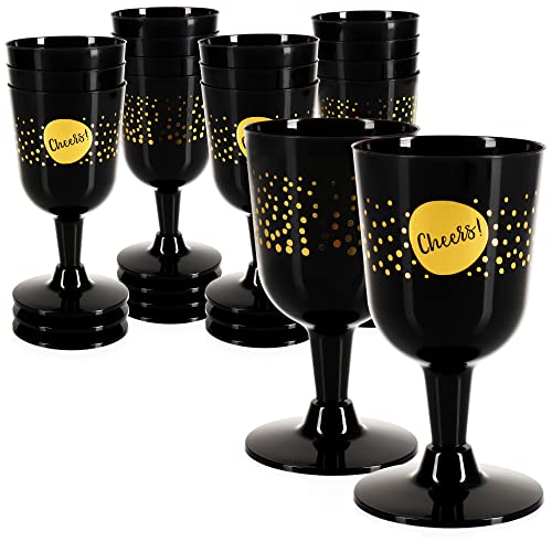 com-four® 16x verres à vin réutilisables - verres à vin en plastique lavables au lave-vaisselle pour les fêtes, le camping et les déplacements - vaisselle de festival [la sélection varie]