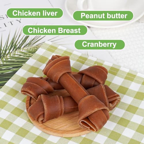 Image of MON2SUN Dog Treats, 5 Inch Rawhide-Free Peanut Butter Bones, 25.4 oz | 12 Count Pack, Balanced Snack Choice, Chewing Enjoyment, Teeth Cleaning, Suitable for Small and Medium Dogs