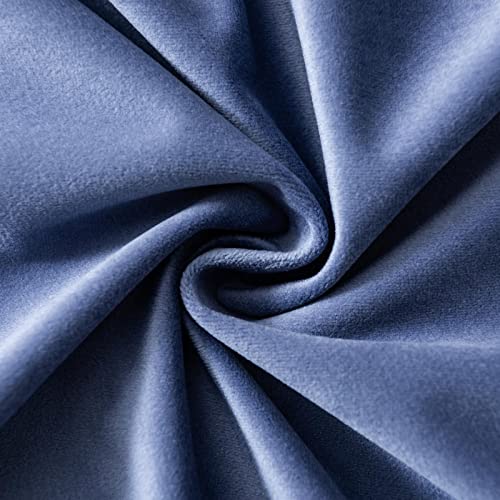 Image of JUSPURBET 16x16 Decorative Velvet Throw Pillow Covers Cases Set of 2,Blue | Modern Soft Cushion Covers with Hidden Zipper for Couch Sofa Bed Living Room Bedroom Home Decor