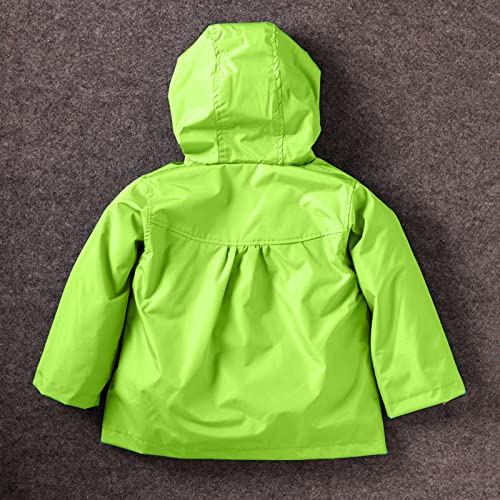Toddler Girls Jacket Waterproof Rain Fall Winter Fleece-Lined Hooded Lightweight Zip Outdoor Packable Windproof Clothes3