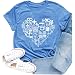 Cutesong Womens Teacher Shirts Math Teacher Life Teaching T-Shirt Do The Math Print Tee Top Lightblue