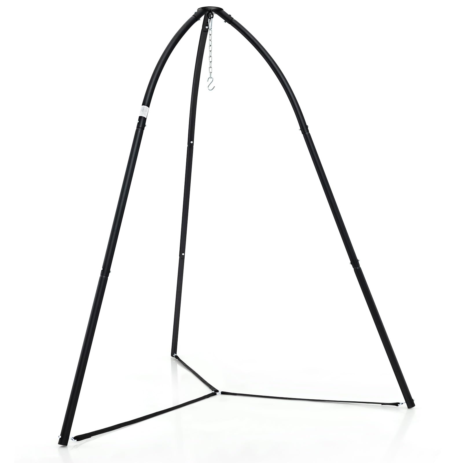 COSTWAY Supporto per Sedia Sospesa, Supporto per Sedia Altalena in Metallo con Catena Sospesa, Supporto per Altalena a Triangolo, Portata 200 kg, per Patio, Giardino