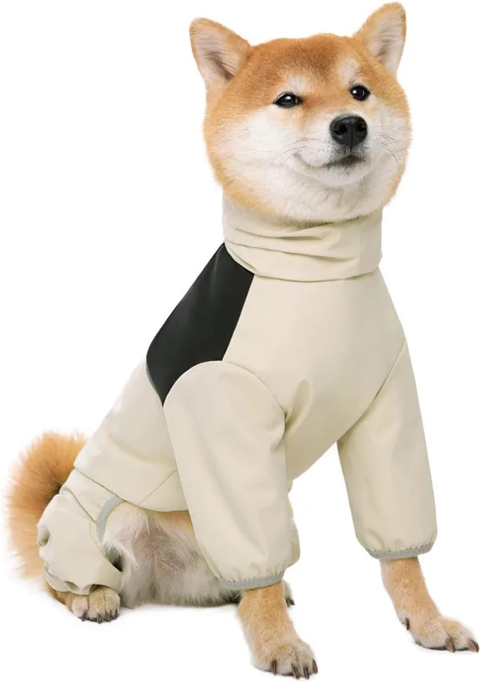 Waterproof Dog Raincoat Outdoor Reflective Pet Jacket for Large Dogs, Labrador Golden Retriever Shiba(Yellow,8X-Large)
