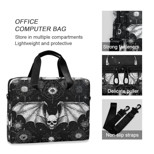 Bolsa para laptop cruzada portátil 15.6 pulgadas negra miniatura 6