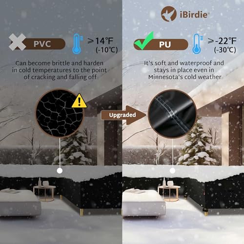 image for iBirdie Outdoor Sectional Cover fit 85 x 85 inch, 84 x 84, 83 x 83, 82