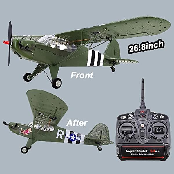 SOWOFA Stor 1:16 borstlös kraft fjärrkontroll retro kolv propeller kämpe 3D gyroskop aerobatisk fjärrkontroll flygplan modell 14