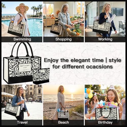 Image of 50th /60th /70th /40th /30th /80th Birthday Gifts for Women Her, Birthday Gifts Tote Bag for Mom Wife Aunt Friends