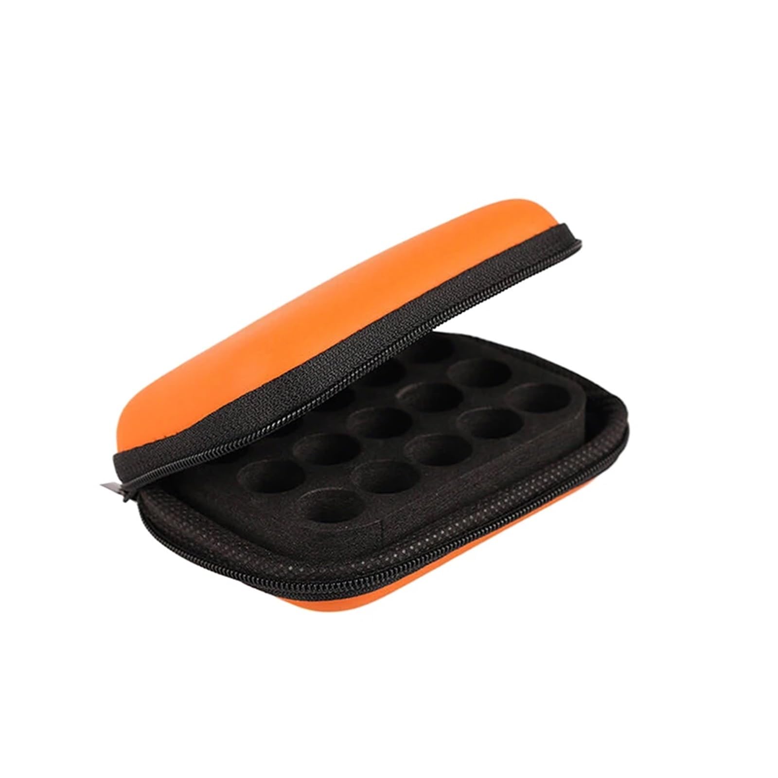 MEYTXOA Essential Oil Carrying Case 15 Slots 1ML 2ML 3ML Essential Oil Case For Roller Bottles Storage Bag Holder Portable Perfume Hanging Organizer(Orange)
