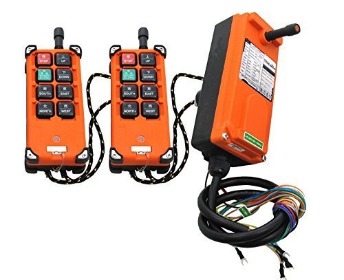 F21-E1B 8 Key Industrial Radio Remote Control Winch Hoist Crane 65V-440V Ac/Dc (2 Transmitters + 1 Receiver) #TOP30