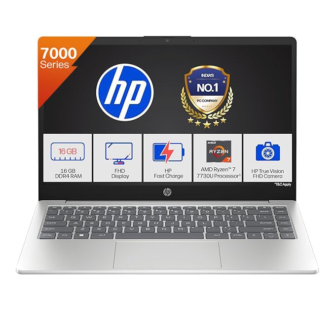 HP 14, AMD Ryzen 7 7730U (16GB DDR4, 512GB SSD) FHD, Anti-Glare, Micro-Edge, 14''/35.6cm, Win11, M365 Basic(1yr), Office...