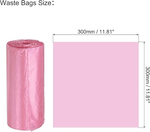 Miniatura 2 de MECCANIXITY Bolsas de basura pequeñas de 0.5 galones para mini basurero de escritorio, color rosa, 8 rollos  240 unidades