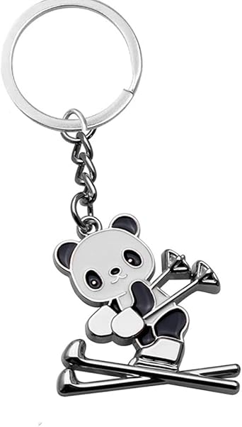 ODETOJOY Panda Keychain Charm for Girls Panda Keyring Gift Key Chains Panda Bear Winter Olympic China Souvenir