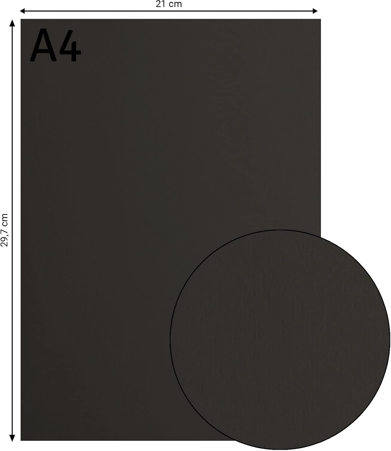 Vaessen Creative Florence Smooth Cardstock, Black, 200 Grams, Size, 100 Sheets, for Scrapbooking, Card Making, Die Cutting and Other Paper Crafts, DIN A4