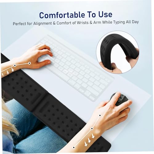 Repose-poignets pour clavier et ordinateur : 2 coussinets de bureau ergonomiques - 3