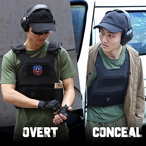 Mgflashforce Low Profile Tactical Vest For Men Military, Security Police Fbi Training Weighted Airsoft Vest #TOP1