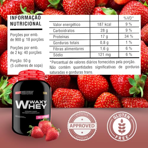 Kit 2x Waxy Whey 2kg - Bodybuilders Chocolate e Morango
