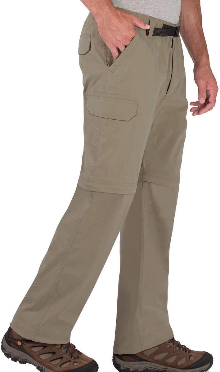 Mens Convertible Lightweight Comfort Stretch Cargo Pants or Shorts (Tan, XL x 30) - Image 3