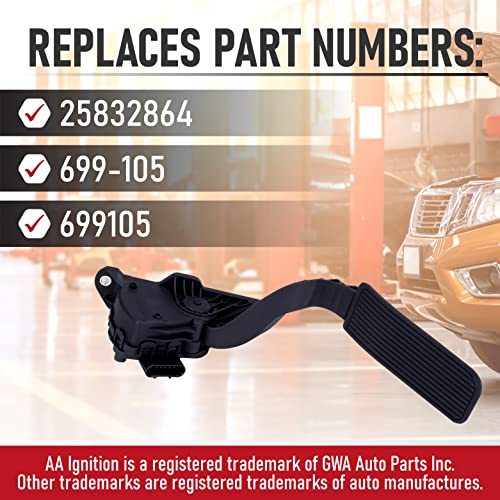 Replacement Apps - Acceleration Pedal Position Sensor - Compatible With Chevy, Gmc, Cadillac And Hummer Trucks And Suvs - Replaces 25832864, 699-105, 699105 - With Pedal - Silverado, Sierra, Avalanche #TOP2