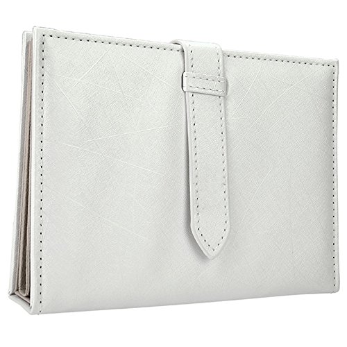 Warmhut Travel Earring Organizer Foldable Book Design Travel Jewelry Organizer Case Earring Organizer Book, Silver #TOP4