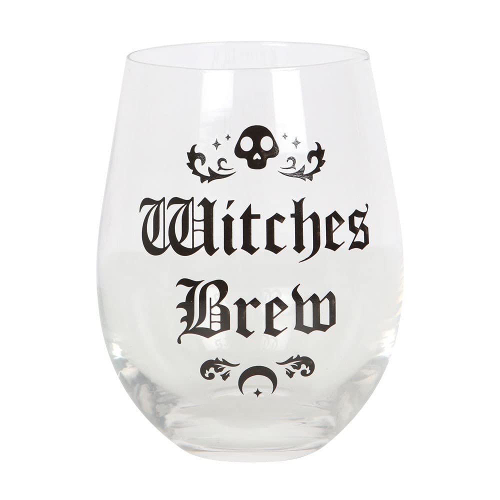 Something Different Witches Brew Stemless Wine Glass Halloween Gothic Gift New