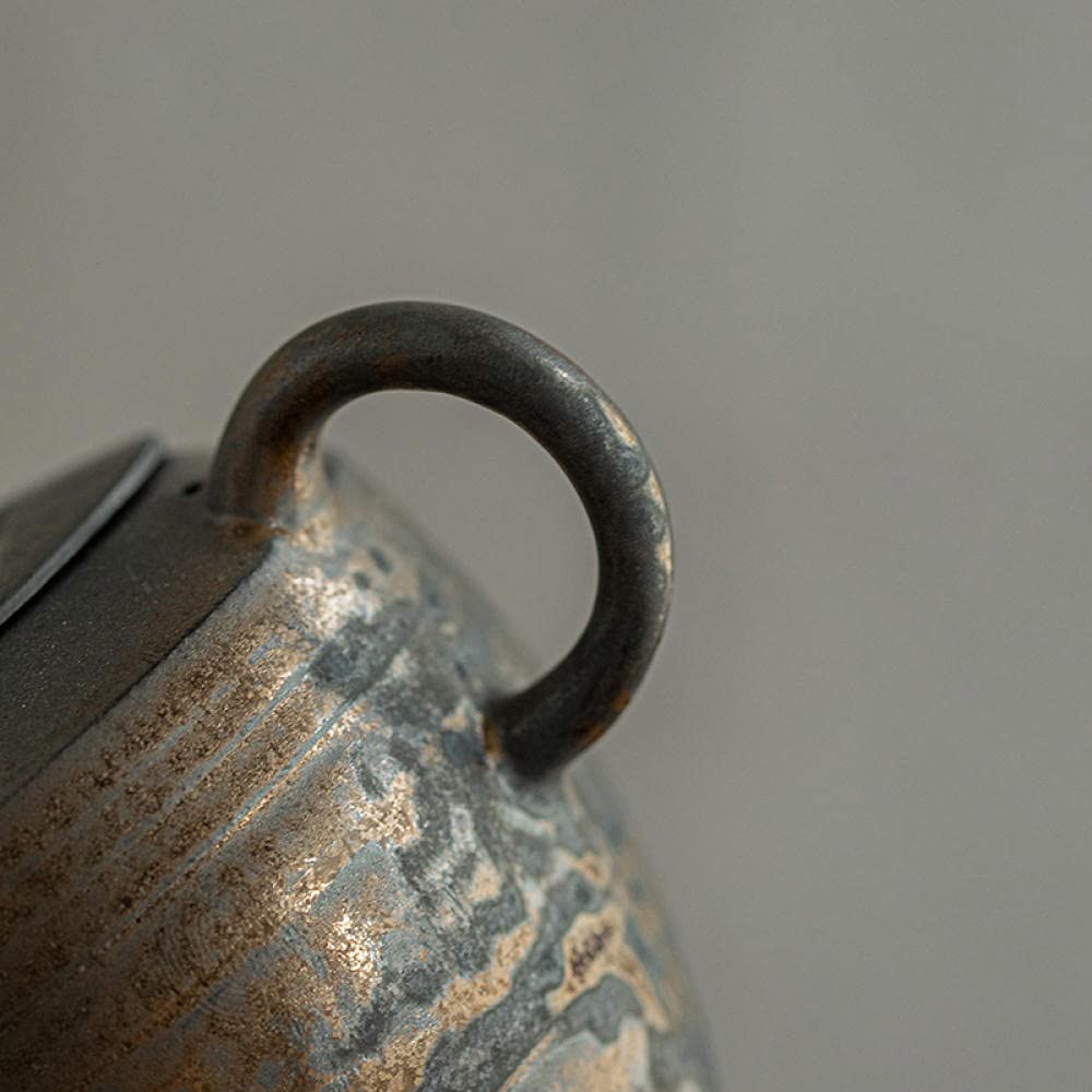 Tetera Juego De Té Teapot Tetera De Té Tea Kettle China Kung Fu Silver Bronce Cerámica Tetera De Cerámica 170Ml De Gres Dorado Dorado Tetera Kung Fu Juego De Té