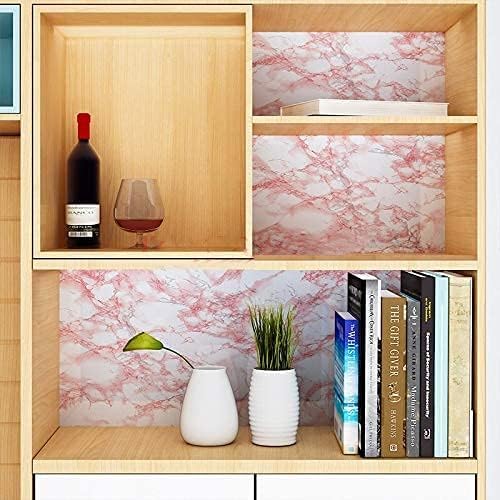 Tiltil MARBLE WALLPAPER Glossy White/Pink Marble Contact Paper For Countertop Granite Wallpaper 15.8 Inch×78.7 Inch Marble Peel And Stick Wallpaper Self-Adhesive Removable Wallpaper Of Kitchen Waterproof Easy To Clean Vinyl Filmroll thumb #6