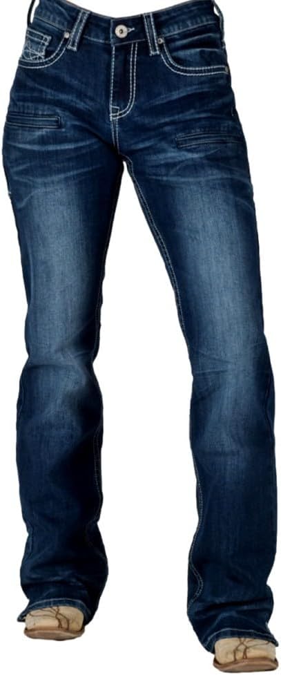 Cowgirl Tuff Western Jeans Womens Summit White Dark Wash JSUMWT