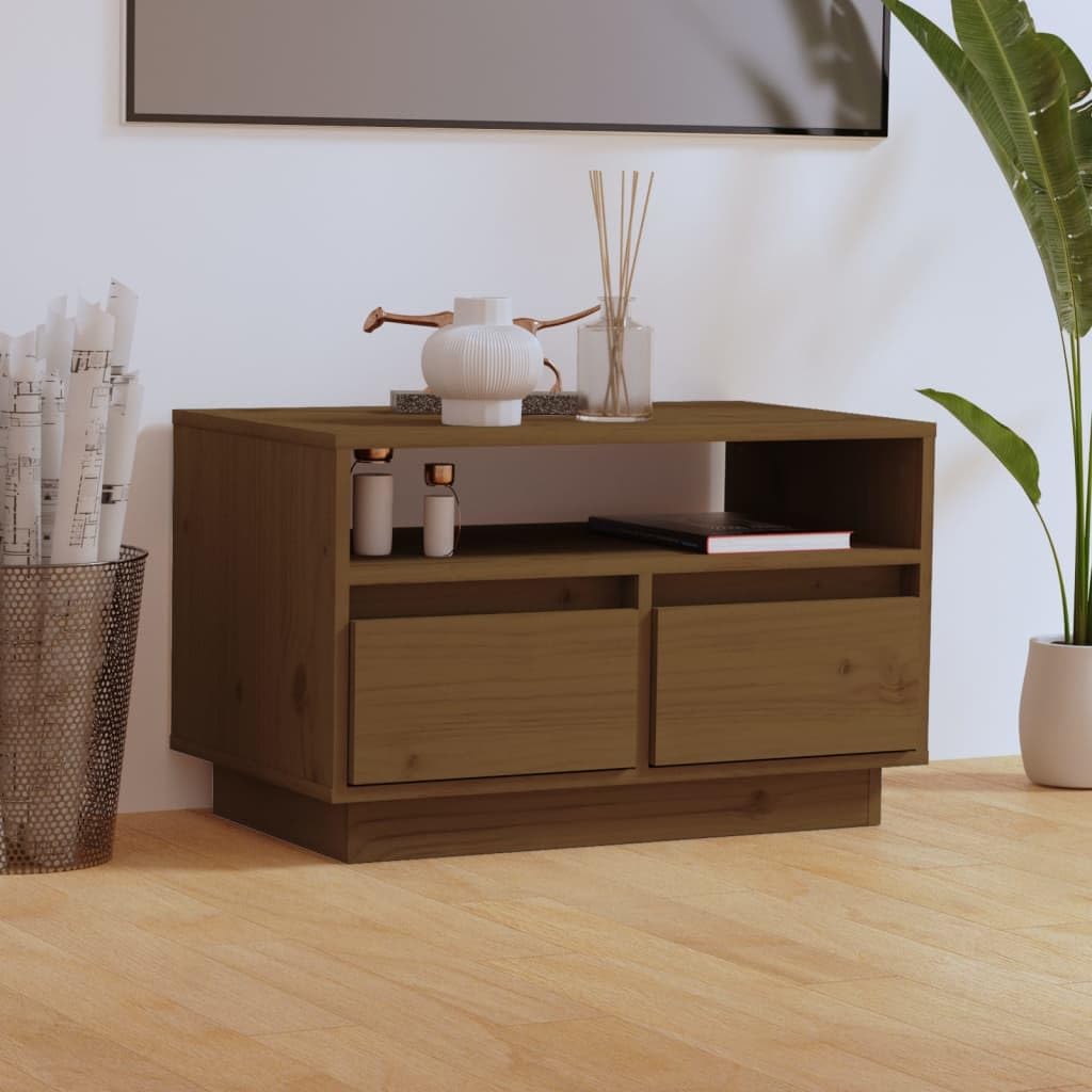 Meuble TV LED,Meuble TV 180 cm Longueur,Meuble TV Marron Miel 60x35x37 cm Bois de pin massifConvient au Salon, à la Chambre à Coucher, à la Salle de séjour