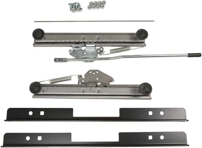 PRP Universal Seat Mount Kit with Dual-Locking Slider & Angle Brackets - 1/8” Powder-Coated Steel Adjustable Mounting System for PRP Suspension Seats - 1 Seat Mount (Black)