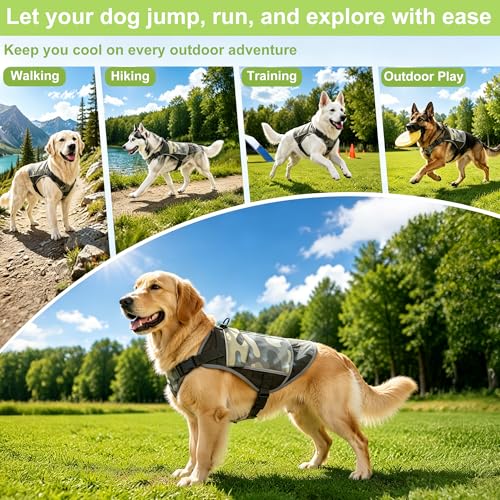 SAVIOR COOL Dog Cooling Vest Harness 4 PCM Ice Packs for Medium Large Dogs — view 5