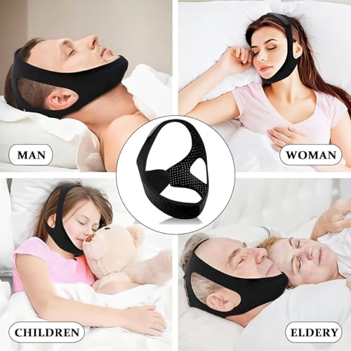 chin strap for sleepingcomfortable anti snoring devicesadjustable breathable chin strap for cpap users