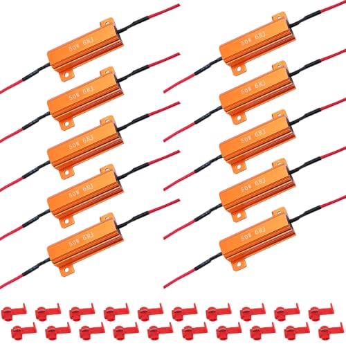 10Pcs 50W 6Ohm Load Resistors LED Turn Signal, LED Load