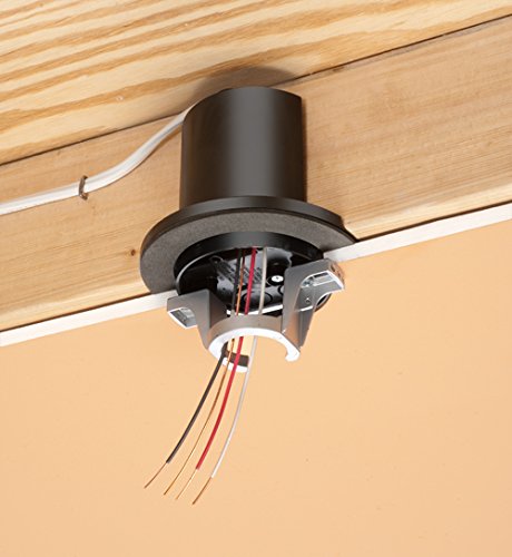 Arlington Industries FB443F-25 Screw-On L-Shaped Fan and Fixture Mounting Box with Joist Mount, 18.8-Cubic Inch, Black, 25-Pack - Thumbnail 4