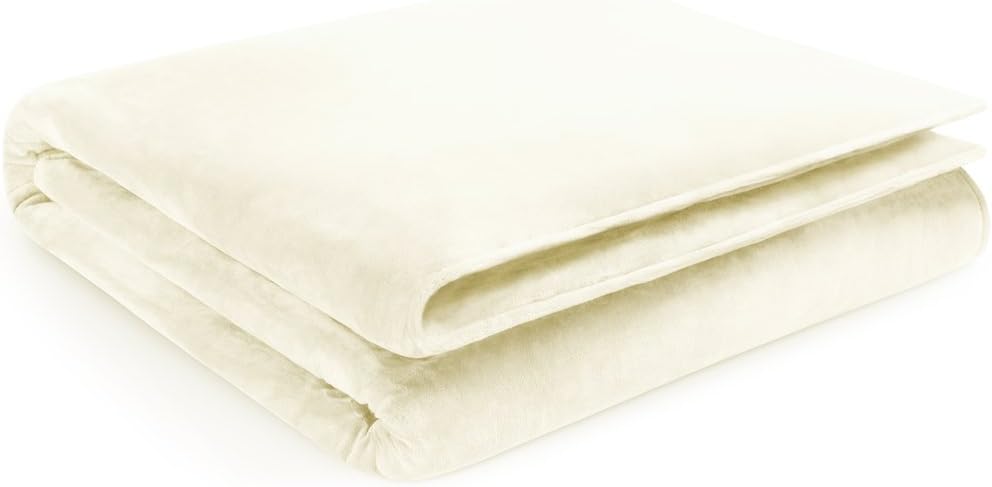 Restorology Weighted Blanket - Ultra Plush Blanket - Multiple Sizes for Children & Adults - 18LB - 60" x 80"- Ivory