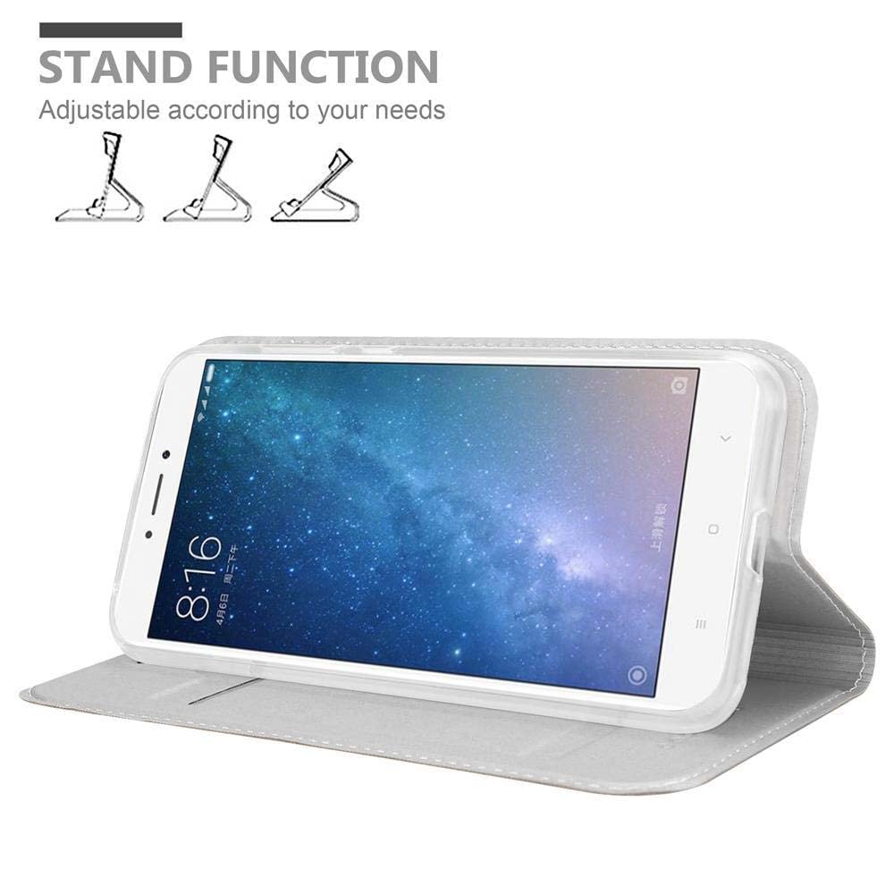 Cadorabo Custodia Libro Per Xiaomi Mi Max 2 – Classy Argento – Portafoglio Con Slot Carte E Chiusura Magnetica - 2