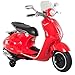 Produktbild HOMCOM Elektrofahrzeug, Kinderfahrzeug, Kindermotorrad, Elektro-Motorrad mit MP3-Musik Beleuchtung, 3-6 Jahre, PP, Rot, 108 x 49 x 75 cm