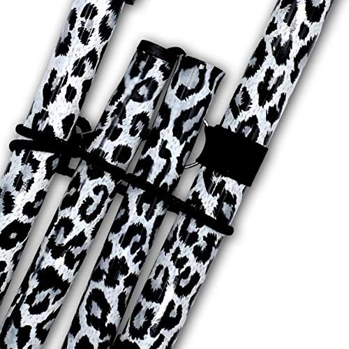 Life Healthcare Walking Stick, Flexible and Durable Mobility Aid, Collapsible & Adjustable from 33-37 Inches - Black Leopard