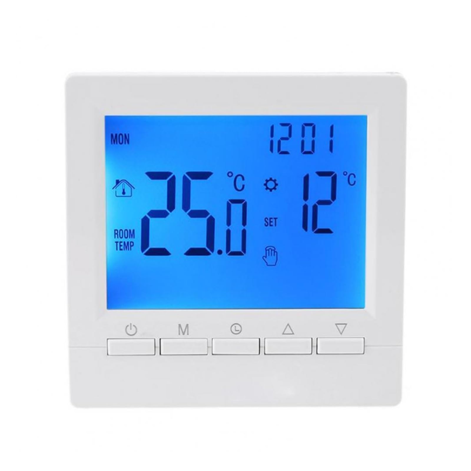 Inteligentny termostat domowy z podświetleniem LCD duży ekran regulator temperatury ogrzewania ściennego w pomieszczeniu produkty gospodarstwa domowego Precyzja łatwość Konfiguracji