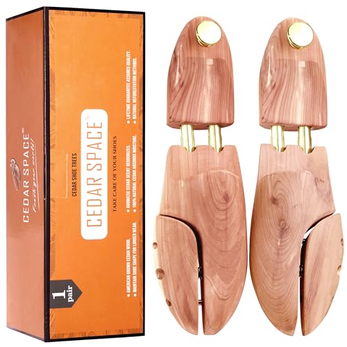 Cedar Space Cedar Shoe Trees for Men, 7.5-14 Sizes Cedar Shoe Trees, 1 Pairs Wooden Shoe Stretcher...