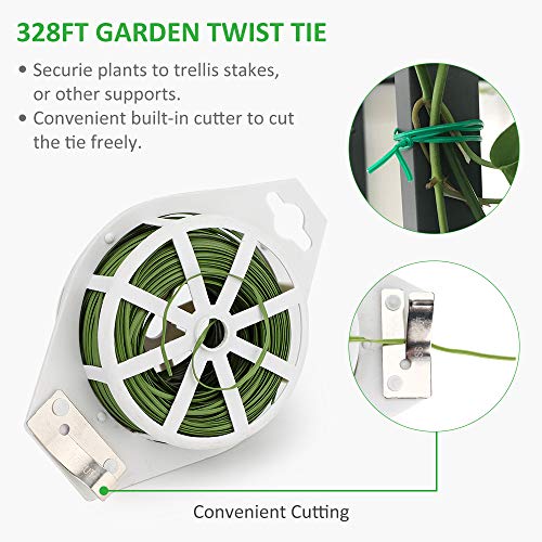 image for GROWNEER 34 x 48 Inches Foldable Cucumber Trellis with 328 Feet Twist 