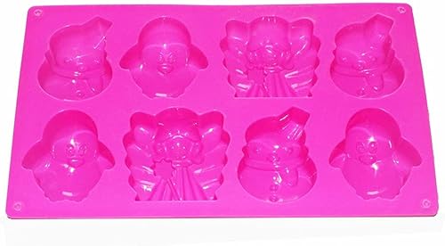 Miniatura 4 de X-Haibei Christmas Angel Snowman Pingüino Regalo Jabón Molde Jello Chocolate Silicona Pan 3OZ