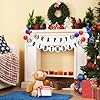 Simgoing Giant Friendship Bracelet Garland Kit DIY Banner with Letter Ball Jumbo in My Birthday Era Decorations for Classroom Graduation Party Supplies Photo Booth Backdrop(White, Red, Blue) #4