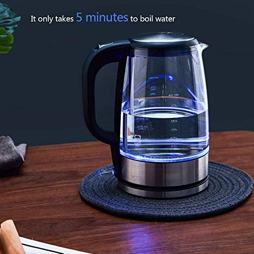 Hervidor de agua de vidrio rápido y silencioso de 1,7L con apagado automático 4