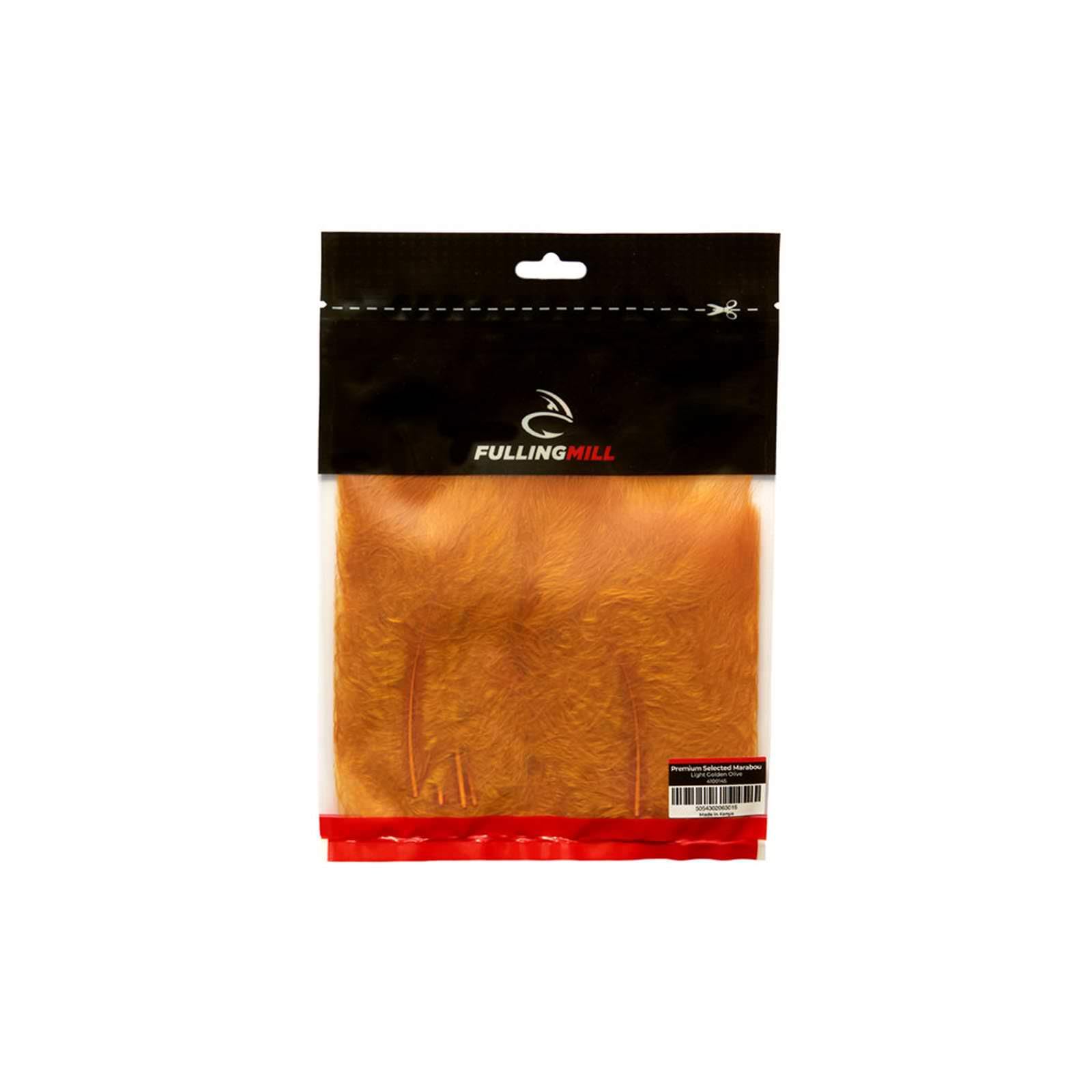 Fulling Mill Premium Marabou Blood Feathers (Light Golden Olive)