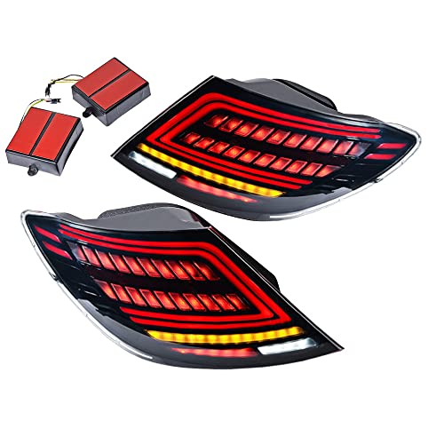 Anzios Left Right Brake Tail Light Assembly + Error Free Decoders Compatible With 2007-2014 Mercedes W204 C-Class C180 C200 C230 C250 C280 C300 C350 C63 Amg #TOP10