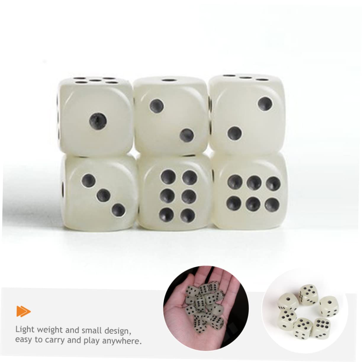TOYANDONA 72piezas Dados Acrílicos Brillantes De Caras para Mesa y Enseñanza Matemática Dados Luminosos Tablero