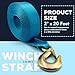 X5MPLXPMX Boat Trailer Winch Strap with Safety Hook & Protective Work Gloves, 2