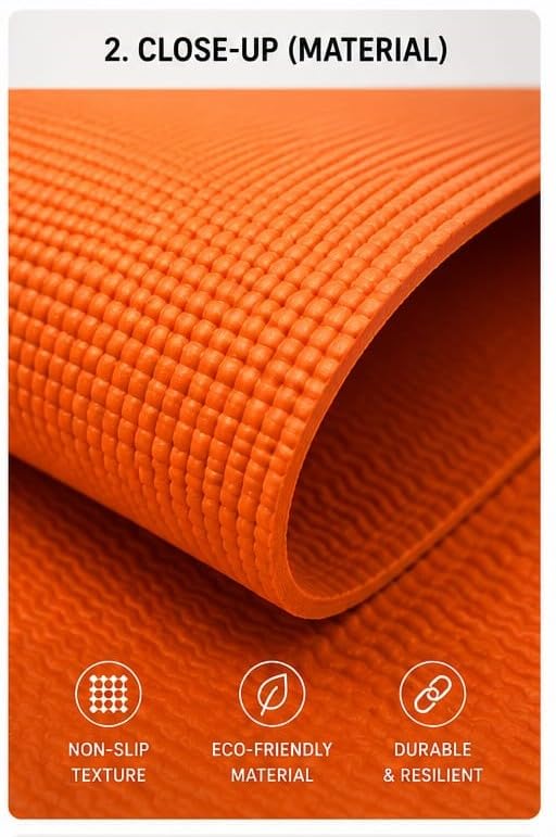 Image of GEN ZEE Yoga mat for Women & Men EVA Material Anti-Slip Mat for Workout|Exercise Mat For Home Gym | Yoga Mat-For Gym-Workout and Yoga Exercise I Colour May Vary